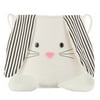 Way To Celebrate Easter Plush Bunny Easter Basket, Black And White