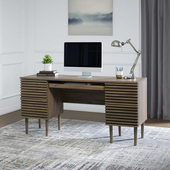 Modway Render Office Desk in Walnut
