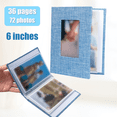 thumbnail image 3 of Linen Fabric Photo Album with Front Window, 36-Page 6-Inch Picture Book Holds 72 Photos, Hard Cover Memory Book for Family, Travel, Baby, Wedding & Gift, 3 of 5