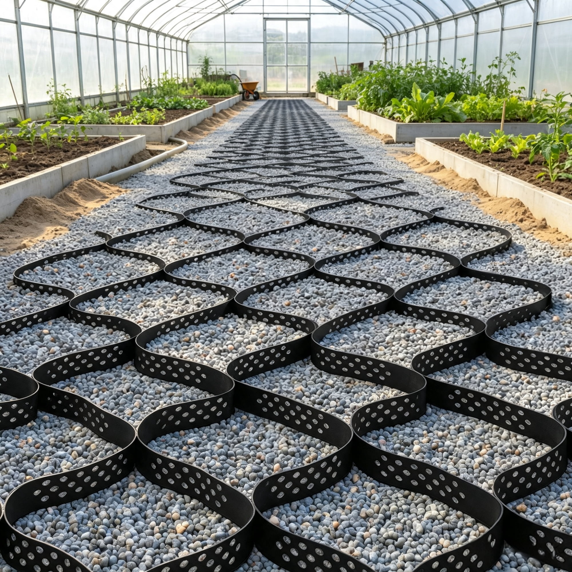 32.81 x 9.84 FT Gravel Grid, 2" Permeable Geo Grid Driveway Stabilizer for Garden, Patio & RV Parking