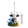 thumbnail image 3 of Darzheoy Cartoon Cow Decorative Hanging Ornaments for Christmas Tree, Cute Cartoon 2D Acrylic Highland Cow Pendants Christmas Tree Decorations(2 pcs), 3 of 5