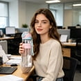 thumbnail image 5 of Sports Water Bottle with Mist Spray - 2-in-1 BPA-Free Drinking Bottle with Misting Function - Leak Proof Hydration Bottle for Gym - 1 Bottle - Pink, 5 of 5