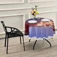 thumbnail image 7 of Dreamtimes Christmas Gnome Round Tablecloth 60", Waterproof Stain and Wrinkle Resistant Washable Decorative Table Covers for Kitchen Dining Tabletop Party Outdoor Picnic, 7 of 7