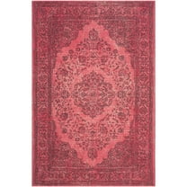 SAFAVIEH Classic Vintage Ivonette Overdyed Border Cotton Area Rug, Fuchsia, 4' x 6'