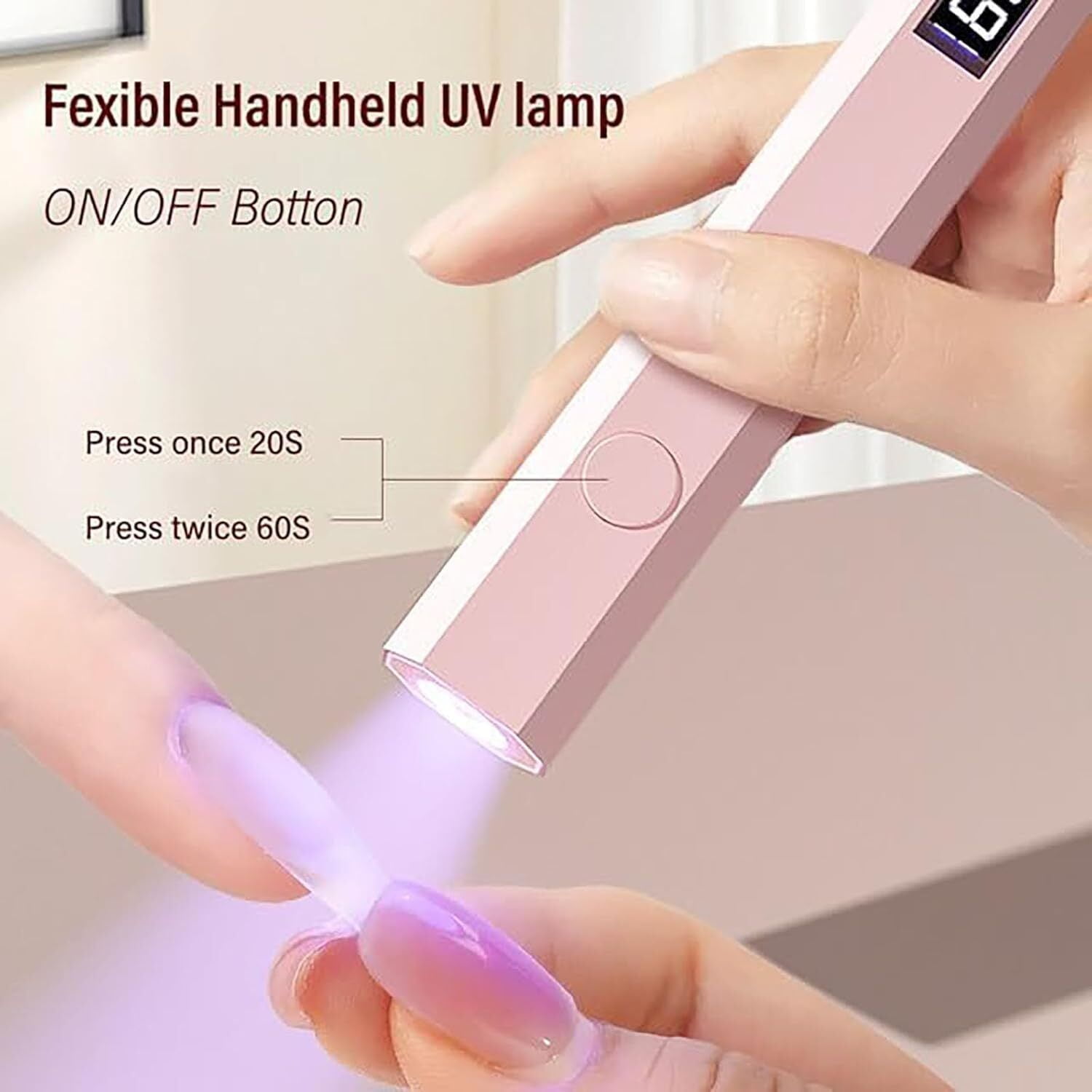 Glonailstickers Finger Nails Uv Light, Glo Nail Stickers Kit with Uv Light