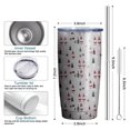 thumbnail image 6 of 20oz Tumblers Gray Christmas Gnome and Tree Pattern Stainless Steel Vacuum Insulated Double Wall Travel Tumbler Cups Mug with Lid and Straw,Cleaning Brush for Cold & Hot Drinks, 6 of 7