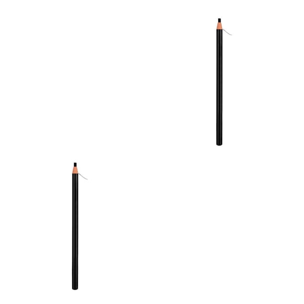 Seitruly Pluma profesional para cejas Lápices de colores de larga duración Sombra de ojos multicolor Herramienta de pincel cosmético Aplicación Negro 2piezas Seitruly CBP495044