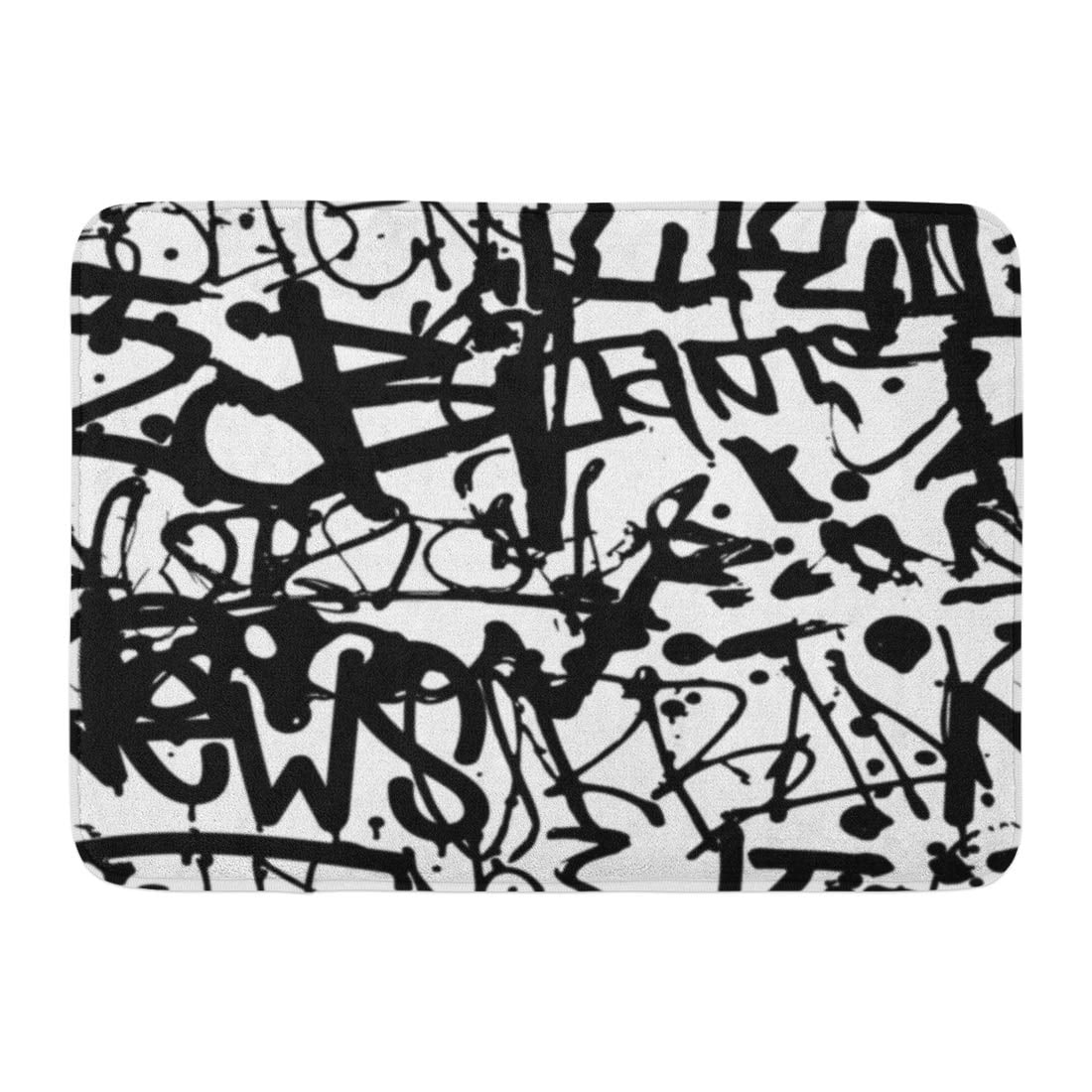 2 Sheets+Tags Gift Wrap & Tags Black Grafitti Pattern 