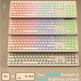 thumbnail image 6 of Wagpak Wireless Keyboard and Mouse Combo RGB Backlit Rechargeable 2.4GHz Quiet 108 Keys Keyboard-Desert Gold, 6 of 6