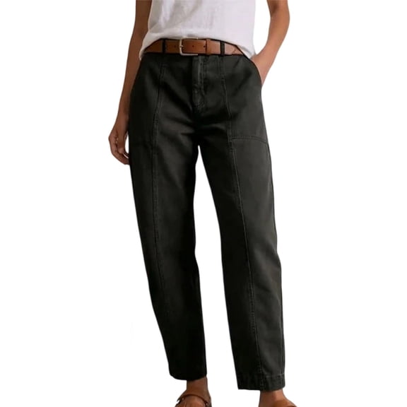 LEKODE Jeans Mom Jeans Straight Leg Jeans Work Pants Women Workout Pants Paperbag Pant Work Pants Boho Pants Baggy Pants Women Pull on Pants Beach Pants for Women Plus Size Pant Green L