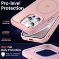 thumbnail image 5 of Strong  for iPhone 14 Pro Case, [Compatible with Magsafe][13FT  Drop Protection] Slim Translucent Matte Shockproof Case for iPhone 14 Pro Phone Case 6.1'', Pink, 5 of 14