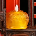 thumbnail image 5 of Lámpara LED de loto colorida, ahorro de energía, segura y estable, lámpara de Buda para el hogar, para templos, salones budistas, color naranja., 5 of 5