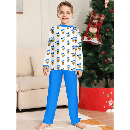 

Xmas Pajamas Print Christmas Tree Cotton Parent-child Homewear Set New Year Warm Checked Patchwork Sleepwear