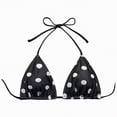 thumbnail image 5 of mgoYE Womens Swim Tops Women's Bikini Top V Neck Triangle Top Back Self Tie Spaghetti Straps(Black,S), 5 of 5