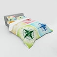 thumbnail image 3 of Ambesonne Compass Bedding Set 3 Pcs, Colorful Windroses, Twin XL, Multicolor, 3 of 3