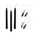 thumbnail image 3 of 3pcs Precision Ceramic Tweezers Non-Conductive Heat Resistant Tweezers, 3 of 7