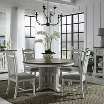 Liberty Furniture Industies, INC River Place 5 Piece Pedestal Table Set in Pine Solids & Veneers