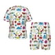 thumbnail image 1 of Fotbe Summer Pijama Estampada de 2 Piezas para Niños – Ropa de Dormir de Manga Corta Cómoda para Niños y Niñas, Camiseta y Shorts de Algodón-Large, 1 of 6