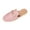 Pink, variant on Pink Women'S Mules Closed Toe Rhinestone Accent Flat Heel Comfortable Non Slip Casual Outdoor Versatile Daily Wear Shoes For All Occasions Size 38