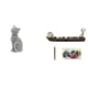 thumbnail image 1 of Figura de escritorio,Estatua de gato,linda estantería,escritorio,decoración del hogar,Porta incienso,Figura de escritorio con quemador de incienso de barco con calavera,Estatua de barco con, 1 of 8