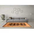 thumbnail image 3 of Ahgly Company Indoor Square Oriental Orange Industrial Area Rugs, 7' Square, 3 of 4