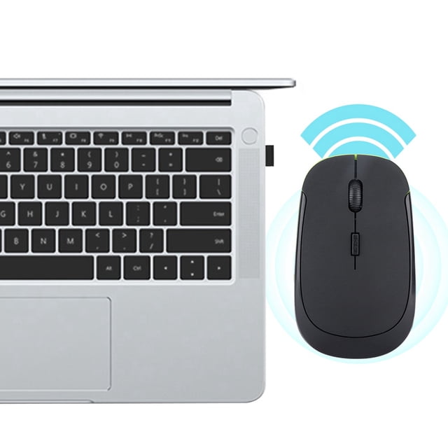 Ratón Inalámbrico, Mini Receptor Inteligente Ratón Ultrafino 2,4G 1200DPI Para Ordenador Portátil