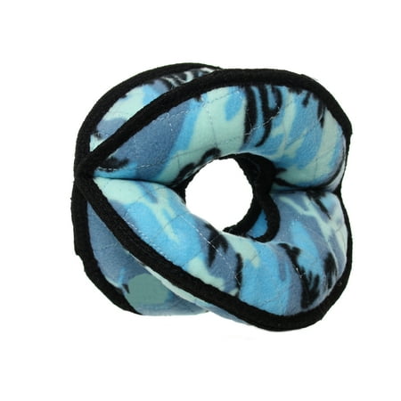 UPC: 0180181906398 | Tuffy Ultimate 4WayRing Camo Blue Durable and Squeaky Dog Toy