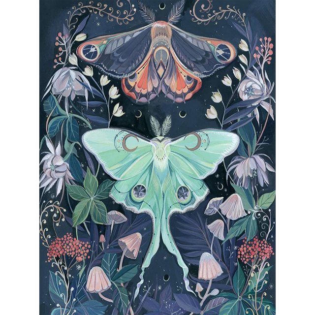 Cuadros Decorativos Kit de póster de insectos de polilla 5D hecho a mano con taladro redondo completo DIY hecho a mano Sywqhk Nuevos Originales