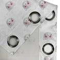 thumbnail image 4 of Ambesonne Cat Grommet Curtain, Kitty Faces Pink Hearts Print, 50" x 72", Pale Grey Pink and White, 4 of 6