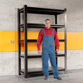 thumbnail image 3 of 72" H Garage Shelving 2000LBS Heavy Duty Storage Shelves Adjustable 5 Tier Metal Shelves for Storage Garage  Shelving Utility Racks,16" D x35.5 Wx72 H,Black, 3 of 13