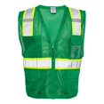 thumbnail image 1 of ML Kishigo B68429543 Mesh Enhanced Visibility Multi-Pocket Vest, Green & Lime - Small & Medium, 1 of 2