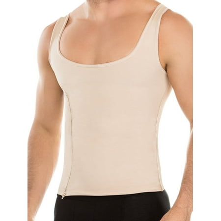 Girdle Shapewear Bodysuit-Faja Colombiana Fresh and Light Mens Tank Top Zipper Low Back Disc Posture Corrector-Bodysuit Lingerie