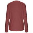 thumbnail image 4 of Long Sleeve Blouses Women Black Plus Size Womens Sweatshirt Solid Color Bubble Fall Loose Button Long Sleeve Sweatshirt, 4 of 5