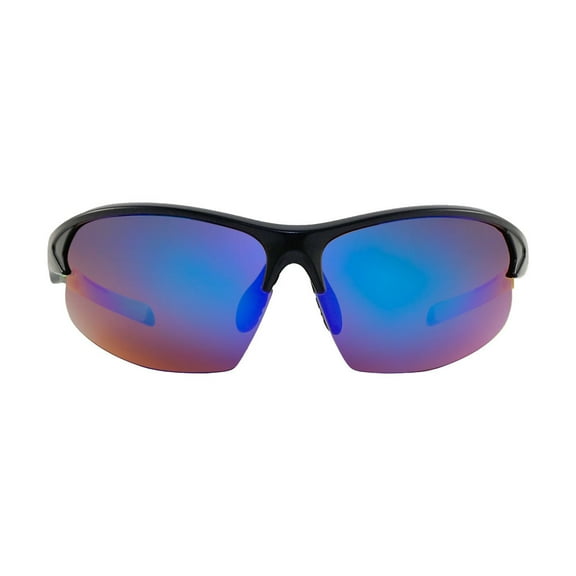 Outdoors Safety Glasses Semi Frame Matte Black - Green lens