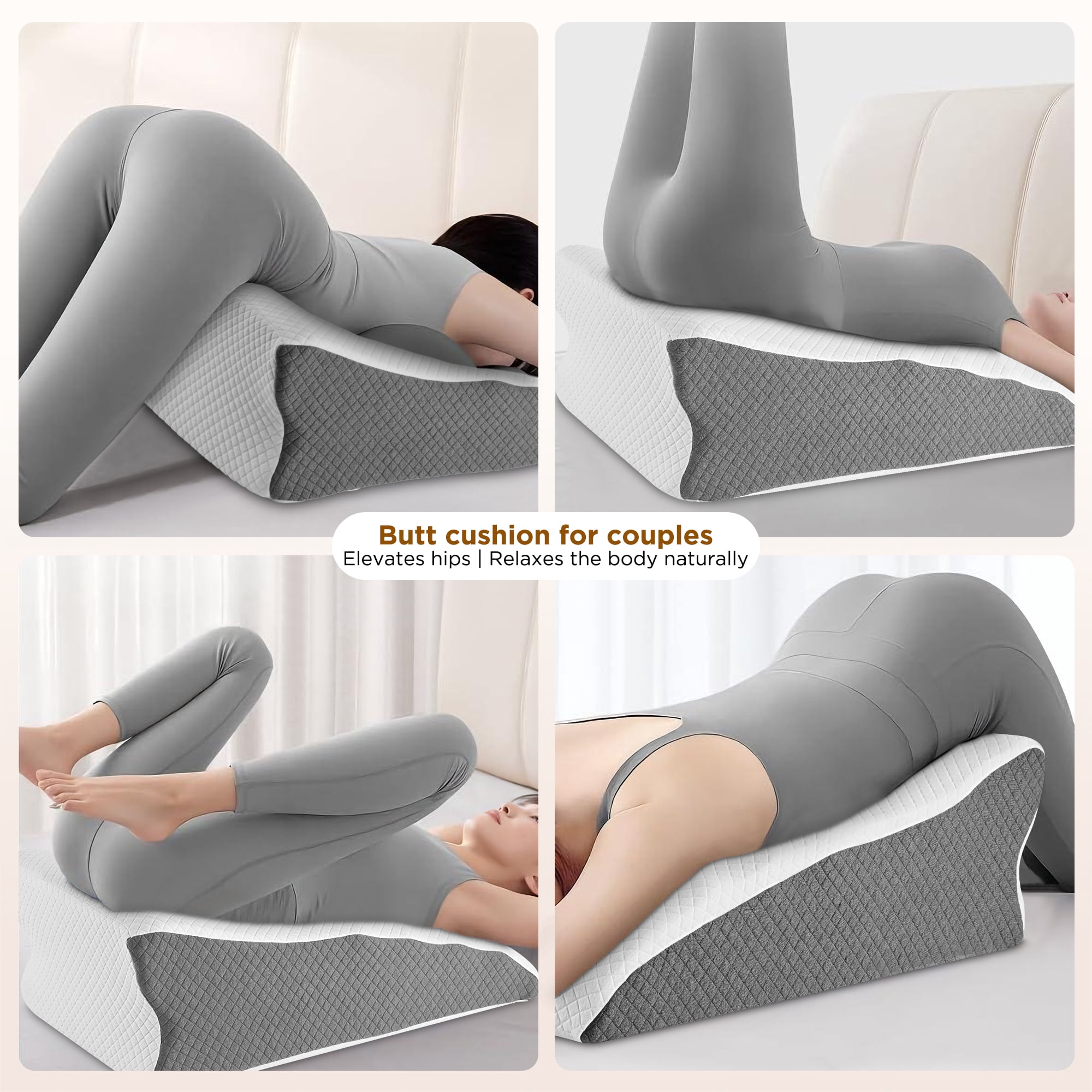 Kaipara Memory Foam Wedge Pillow for Sleeping, Bed Wedge Pillows Headboard for Apnea & Acid Reflux, Neck & Back Pain Relief, Adult Ergonomic Triangle Support Pillow for Sitting, Reading and Lying