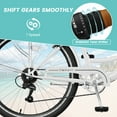 thumbnail image 3 of MOONCOOL 24/26 Inch Cruiser Bike for Women, 7 Speed Step-Through Bicycle with Basket, Rear Rack & Lock, Retro City Bike for Adults, 3 of 8