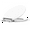 White 17" Round PP Toilet Seat, variant on Heavy Duty Elongated Toilet Seat, Soft Close White Toilet Lid with Quick Release for Easy Cleaning, No-Slip & No-Wiggle, 660 LBS Capacity, Universal Fit