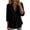 *Black, variant on ClodeEU Women's Linen Blend V Neck 3/4 Sleeve Tunic Blouse,Casual Loose Henley Shirt Top Black,Women's Plus L