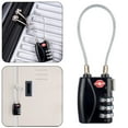thumbnail image 2 of Under 10 Faucets Mini Approved Cable Luggage Lock 3 Digit Combination Password Lock Padlock 3 Digit Cable Lock for Travel Baggage Suitcase Gym Lockers, 2 of 9