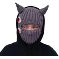 thumbnail image 5 of LANFENG Funny Horns Creative Knitted Hat Beanies Warm Full Face Cover Ski Mask Hat Windproof Balaclava Hat for Men Women, 5 of 10