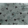 thumbnail image 4 of oneOone Georgette Viscose Dusty Teal Blue Fabric Triangle Geometric Sewing Fabric By The Yard Printed Diy Clothing Sewing Supplies 42 Inch Wide, 4 of 4