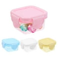 thumbnail image 2 of Miangastore 4Pcs Travel Seasoning Box Yellow Reusable Plastic Portion Control For People Who Travel, 2 of 8