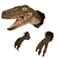 thumbnail image 1 of Velociraptor Statue Wall Resin Mount Dinosaur Head Sculpture Wall Hanging Ornament for Indoor and Ou, 1 of 5