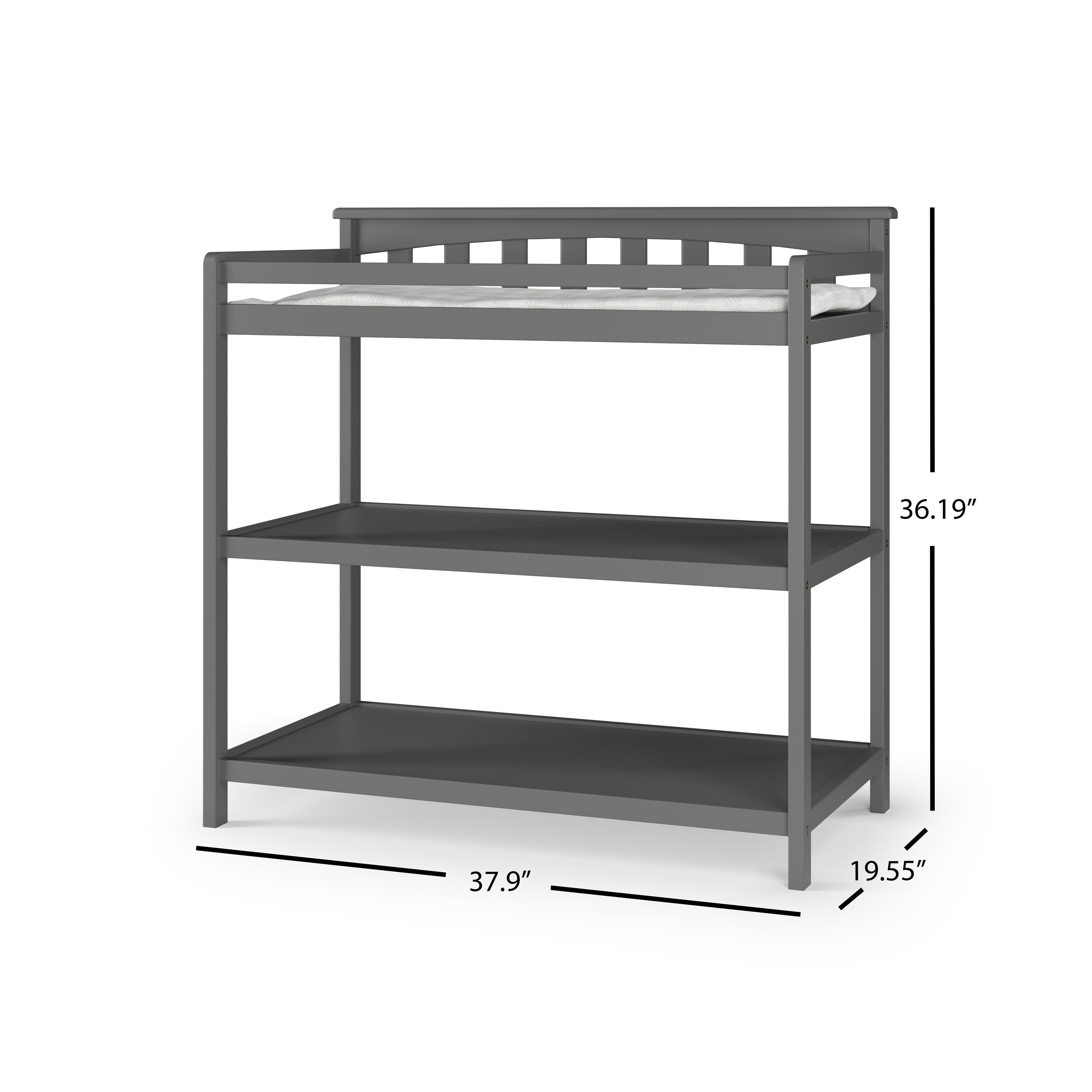 Child Craft Flat Top Changing Table, Cool Gray