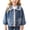Z03-Blue, variant on Toddler Girls Denim Jacket, Chest Flap Pockets Heavyweight Pearl Decor Button Down Casual Trucker Jeans Coats for Kids Blue Size 11-12