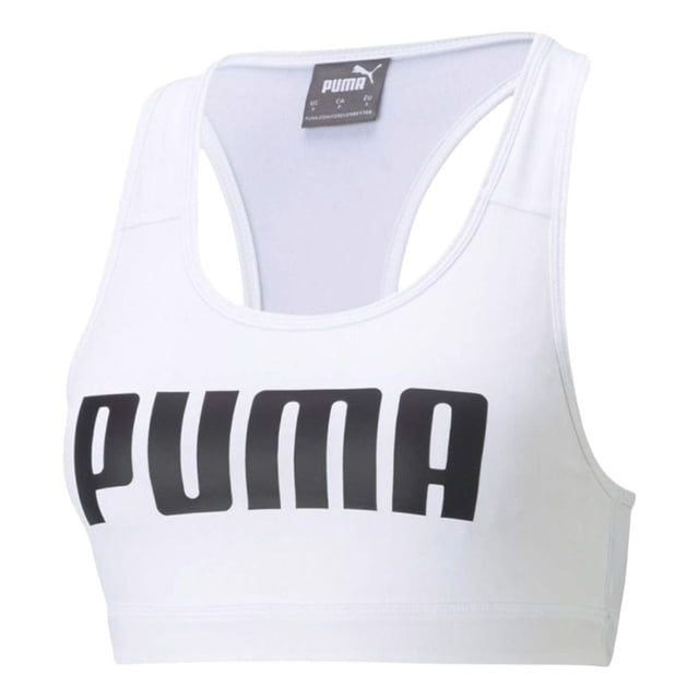 Top Puma Mujer Dama Entrenamiento Mid Impact Blanco blanco XL