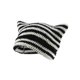 thumbnail image 3 of Adult Beanie Striped Knitted Cat Ear Hat Winter Warm Ski Cap Harajuku Punk Hats, 3 of 5