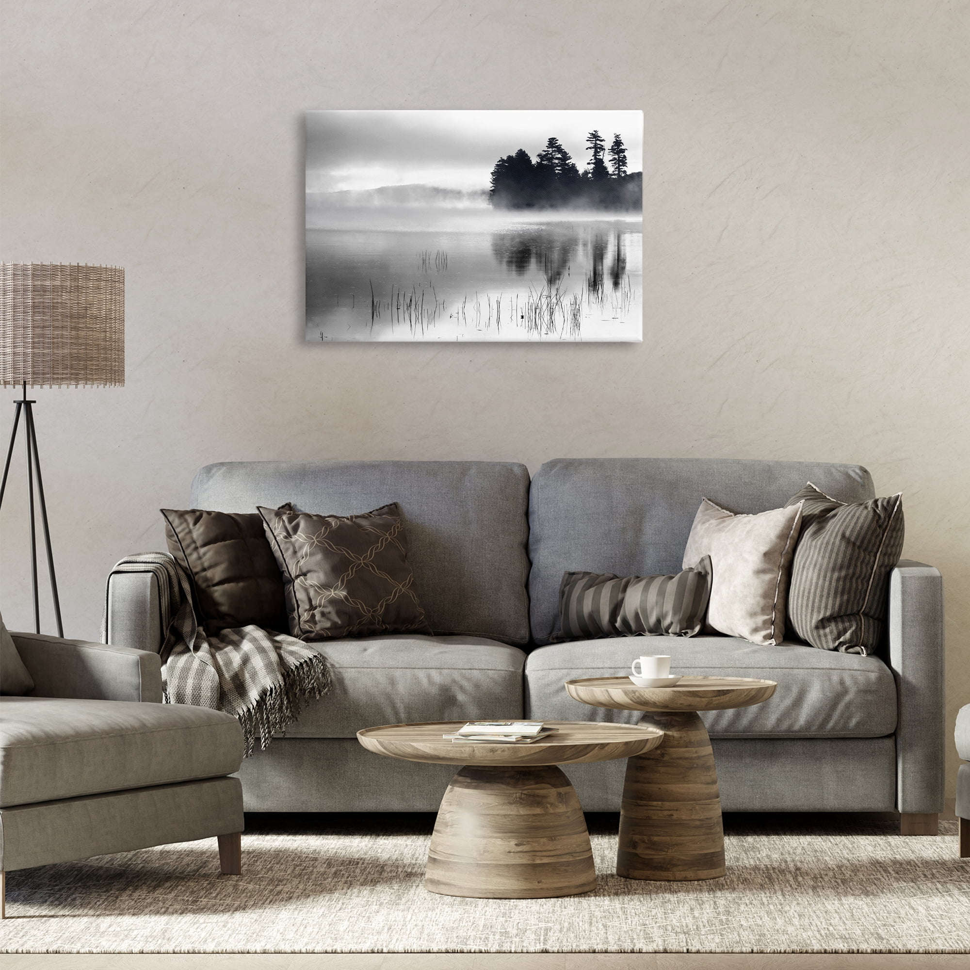 Stupell Industries Serene Lake Reflection Landscape Photography Gallery Wrapped Canvas Art Print Wall Art, 30 x 20