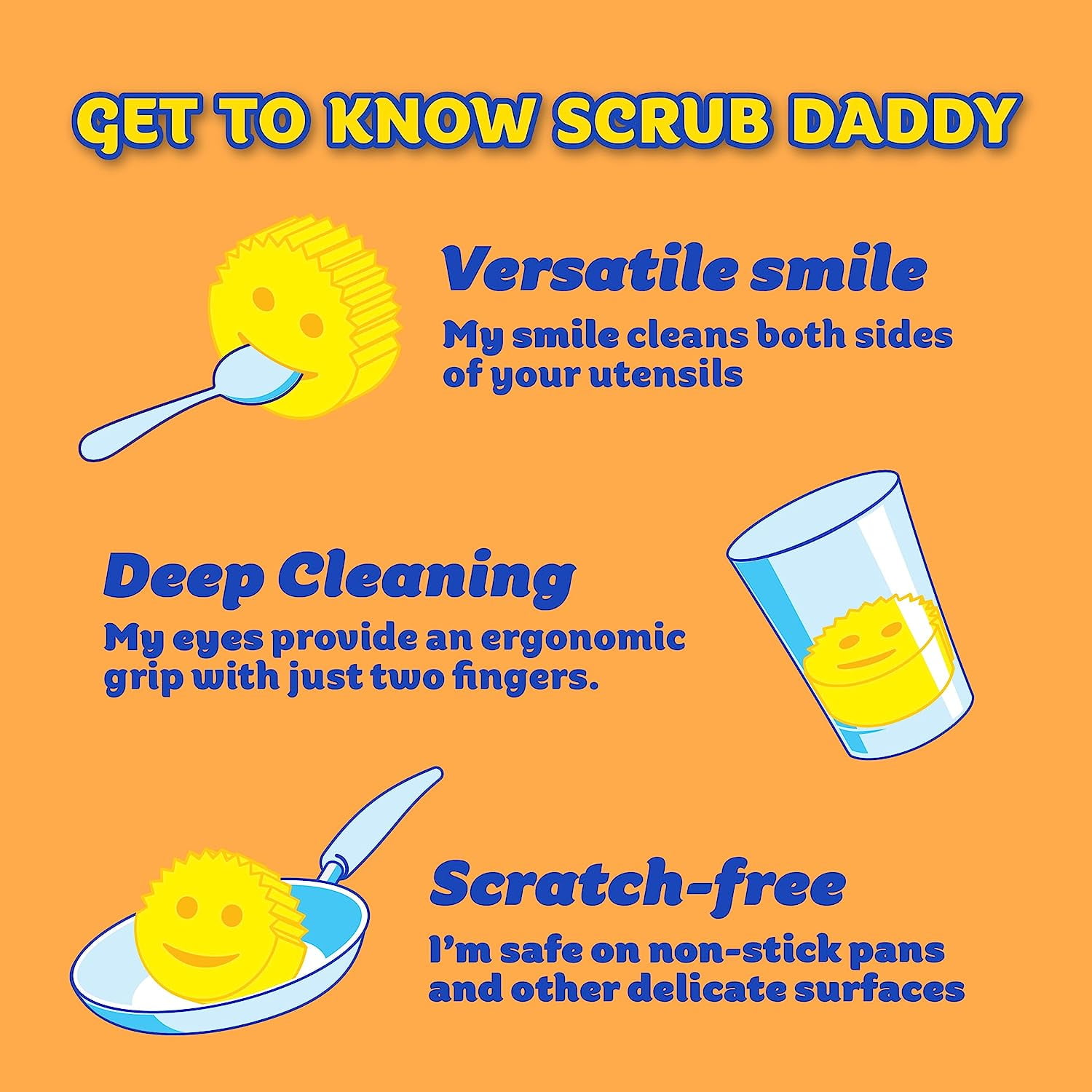 Scrub Daddy OG + Scrub Mommy + CIF All Purpose Cleaning Cream, Original - Multi Surface Household Cleaning Cream Scratch-Free Multipurpose Dish