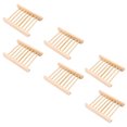 thumbnail image 1 of 6 piezas de bandeja para jabonera, bandeja de madera para palets, bandeja de madera, caja para el hogar, drenaje, estante de almacenamiento para baño, viajes, 1 of 6